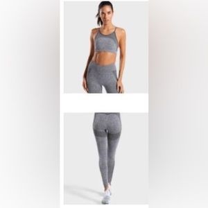Gymshark Flex Set- Grey/Pink - Size Small